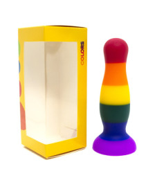 Plug anal ventouse multicouleur taille M - A-005-RAI-M